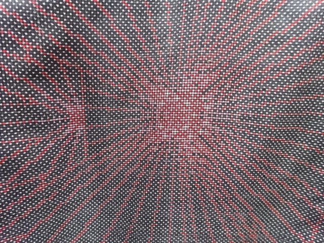 JAPANESE KIMONO / ANTIQUE MENS KIMONO / DORO OSHIMA TSUMUGI / ENSEMBLE / SJAPANESE KIMONO / ANTIQUE KIMONO / SILK / DORO OSHIMA TSUMUGI / WOVEN ABSTRACT / 5MARUKIILK / WOVEN ABSTRACT / 5MARUKI